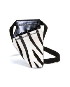 LEATHER SCISSORS POUCH WITH ZEBRA FRONT L17